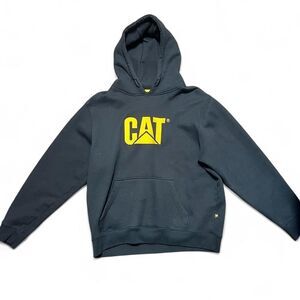 Caterpillar CAT black pullover hoodie. Mens XL